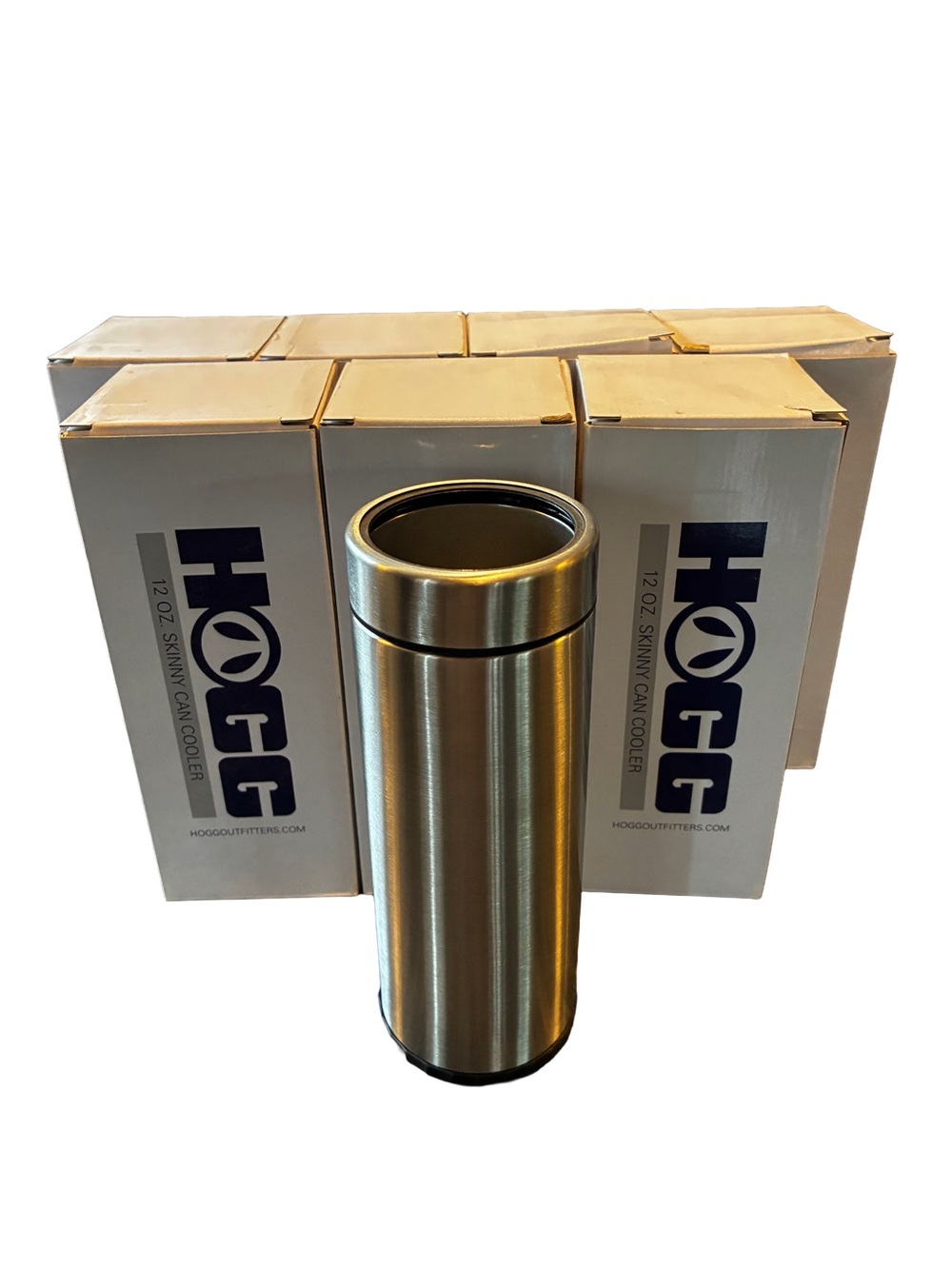 HOGG 12oz Skinny Can Coolers Lot of 7 Stainless Sublimation Blanks Bottle Opener